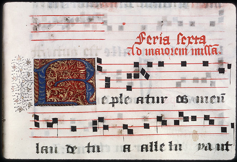 Graduel à l'usage de l'abbaye de la Trinité de Vendôme (?) - Initiale ornée