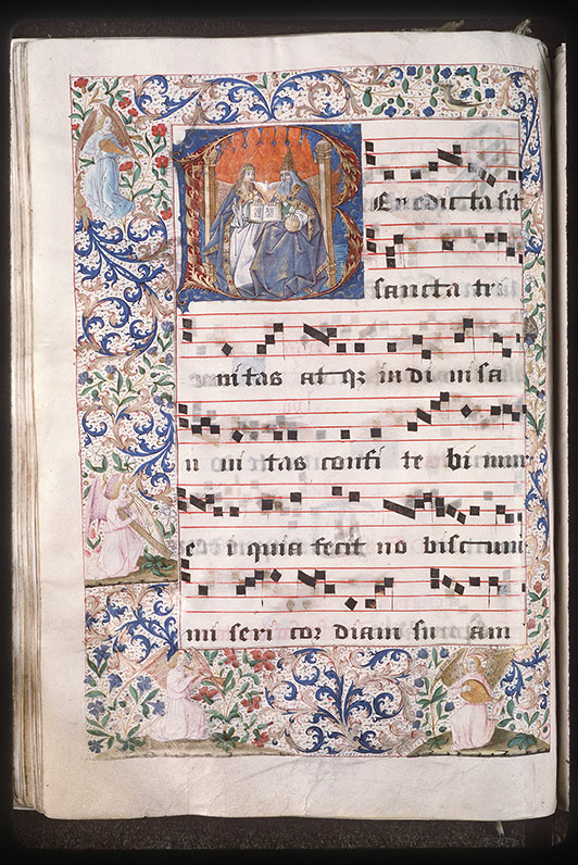 Graduel à l'usage de l'abbaye de la Trinité de Vendôme (?) - Page décorée