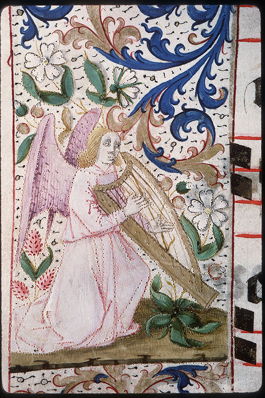 Graduel à l'usage de l'abbaye de la Trinité de Vendôme (?) - Anges musiciens