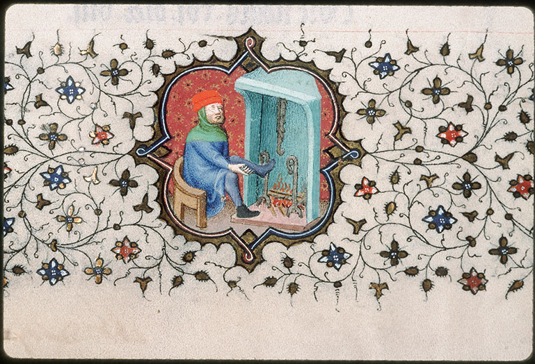 Bréviaire à l'usage de Paris - Homme au coin du feu