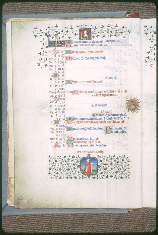 Bréviaire à l'usage de Paris - Jeune homme aux fleurs_1