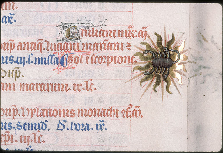 Bréviaire à l'usage de Paris - Signe du scorpion