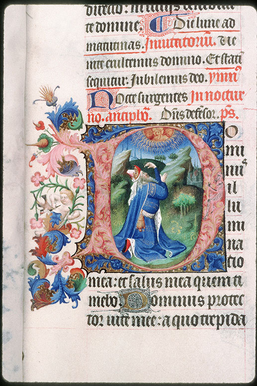 Bréviaire à l'usage de Paris - David désignant ses yeux