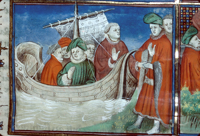 Chroniques - Débarquement de Pierre de Bournesel à l'Ecluse