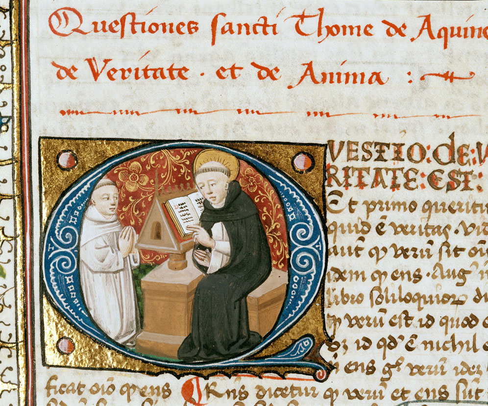 Quaestiones disputatae - Saint Thomas d'Aquin enseignant