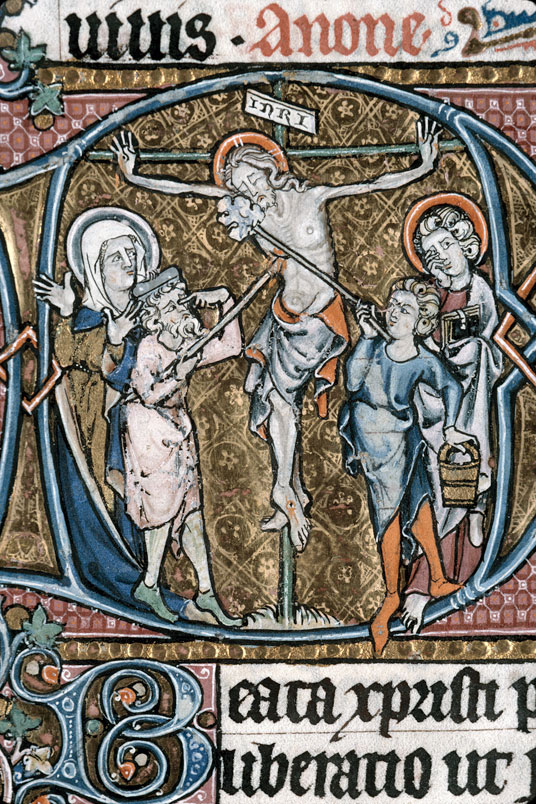 Heures à l'usage de Thérouanne - Coup de lance (Le) : guérison de Longin_1
