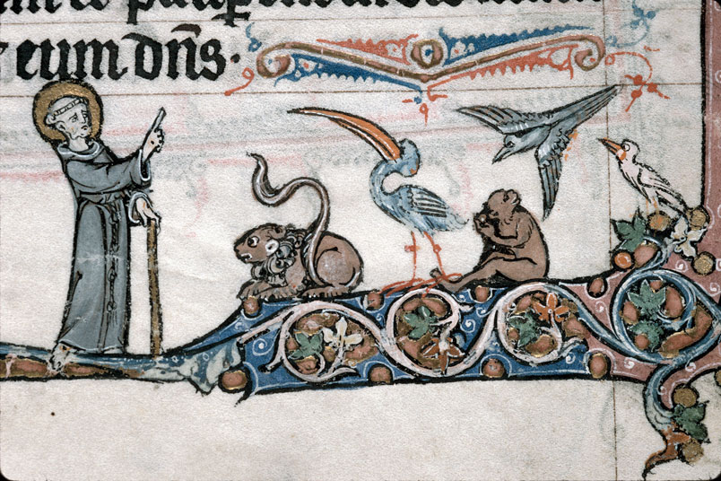 Heures à l'usage de Thérouanne - Saint François prêchant les animaux_1