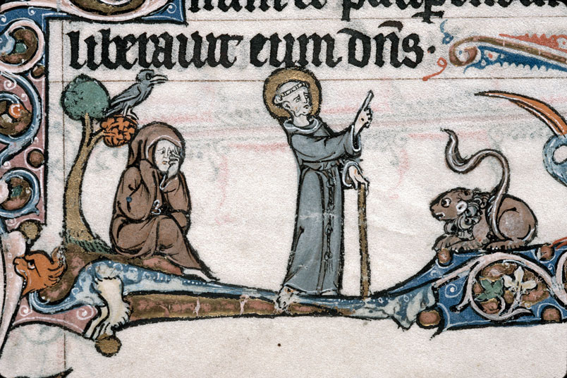 Heures à l'usage de Thérouanne - Saint François prêchant les animaux_2