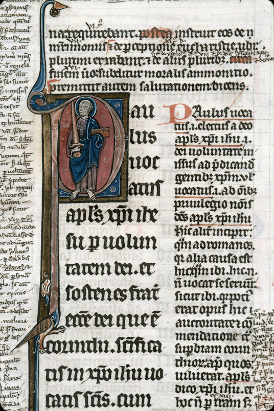 Bible glosée (partie de) - Saint Paul