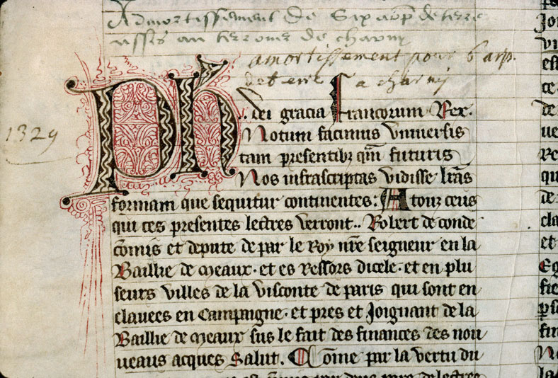 Cartulaire du chapitre cathédral de Meaux - Lettres filigranées