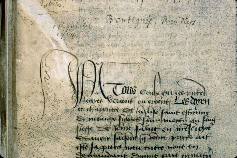 Cartulaire du chapitre cathédral de Meaux - Initiale ornée