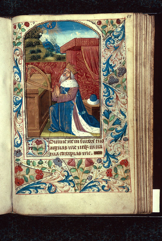 Heures à l'usage de Rouen - David priant Dieu_1