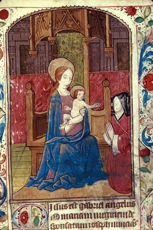 Heures à l'usage de Rouen - Donatrice priant la Vierge à l'Enfant