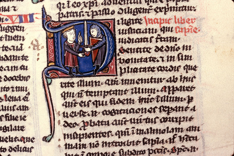 Bible - Salomon remettant l'épée à un chevalier