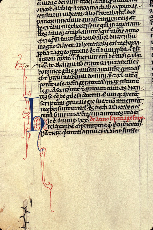 Historia scholastica - Initiale filigranée