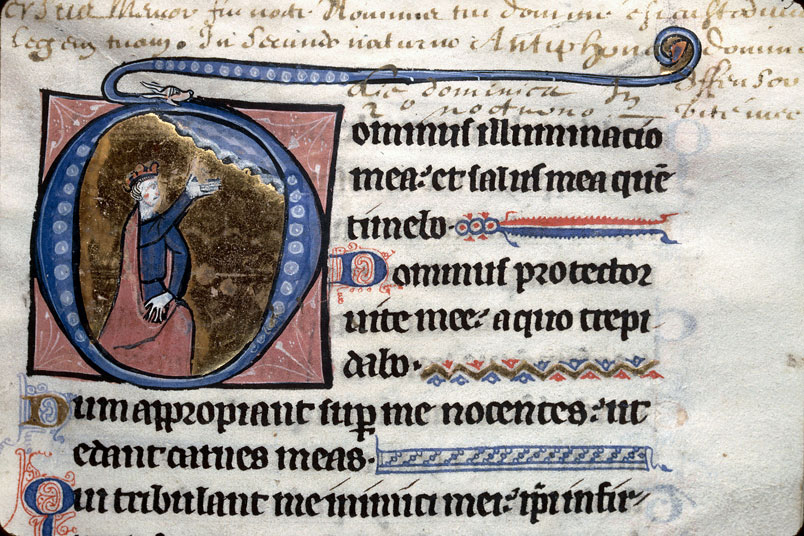 Psautier à l'usage de l'abbaye Notre-Dame de Fontevrault - David en prière