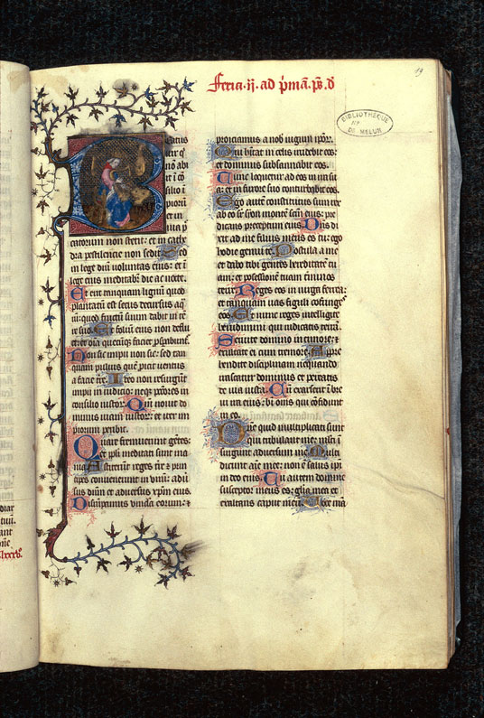 Psautier à l'usage de Mende - Page décorée
