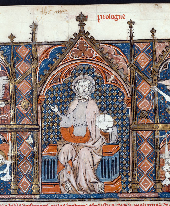 Bible historiale - Dieu en majesté entouré d'anges_1