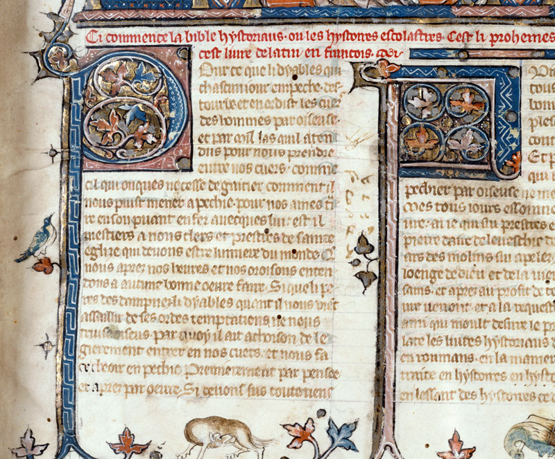 Bible historiale - Page décorée