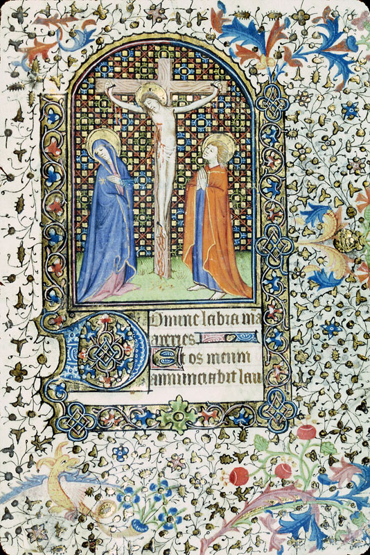 Heures à l'usage de Besançon - Christ en croix entre Marie et Jean_0