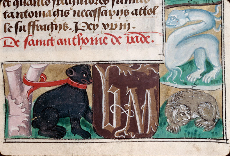 Heures à l'usage d'Amiens - Chien;Hybride zoomorphe;Ours