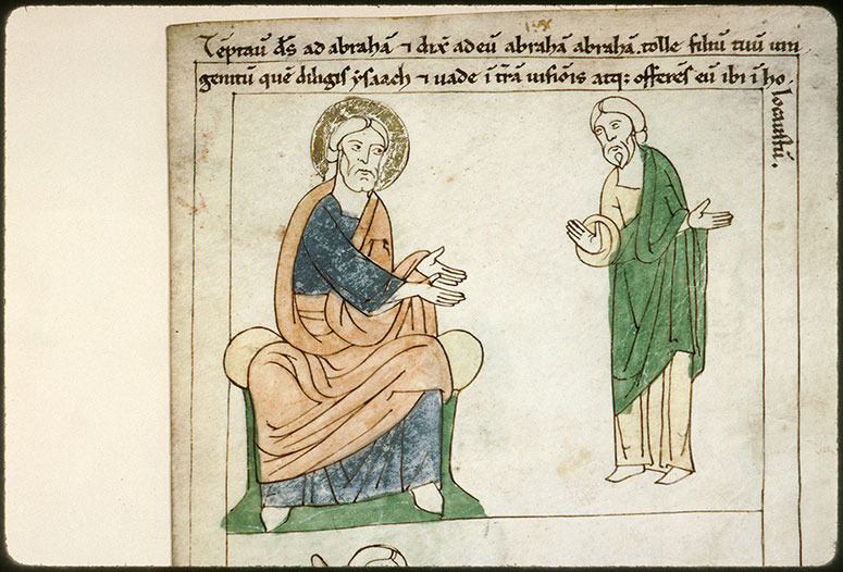 Bible en images - Dieu demandant à Abraham de sacrifier Isaac
