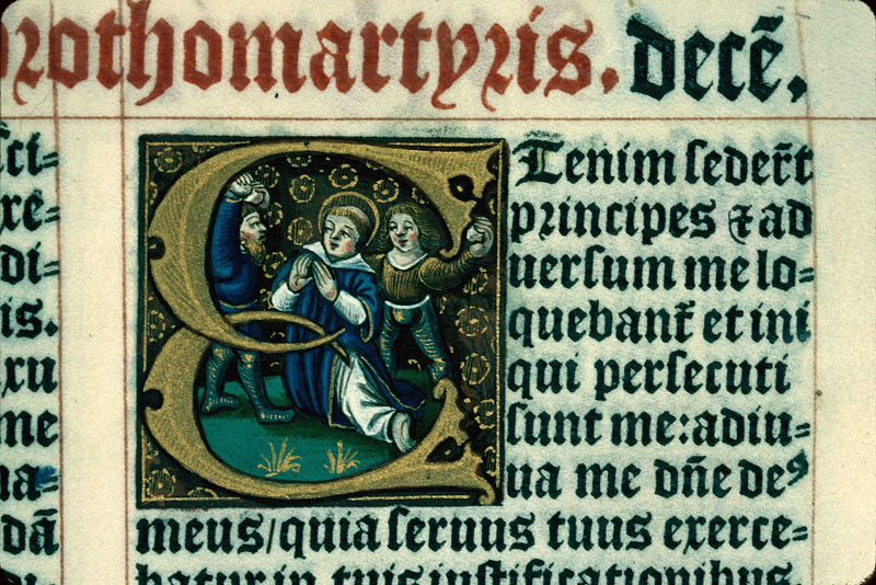 Missel à l'usage de Langres - Lapidation de saint Etienne_0