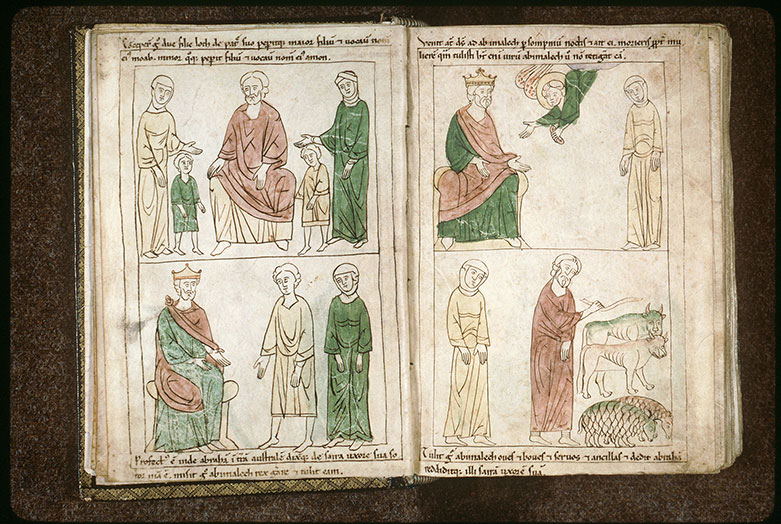 Bible en images - Ange avertissant Abimélek que Sara est la femme d'Abraham_1