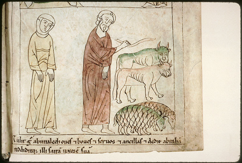 Bible en images - Abraham et Sara quittant Abimélek