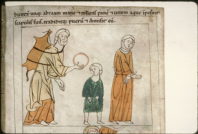 Bible en images - Abraham chassant Agar et Ismaël