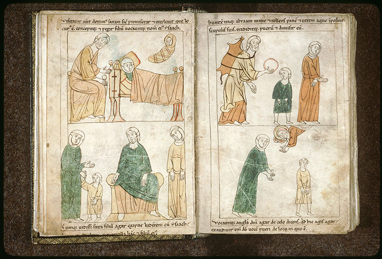 Bible en images - Ange apparaissant à Agar, et Ismaël_1