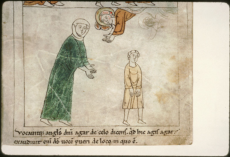 Bible en images - Ange apparaissant à Agar, et Ismaël