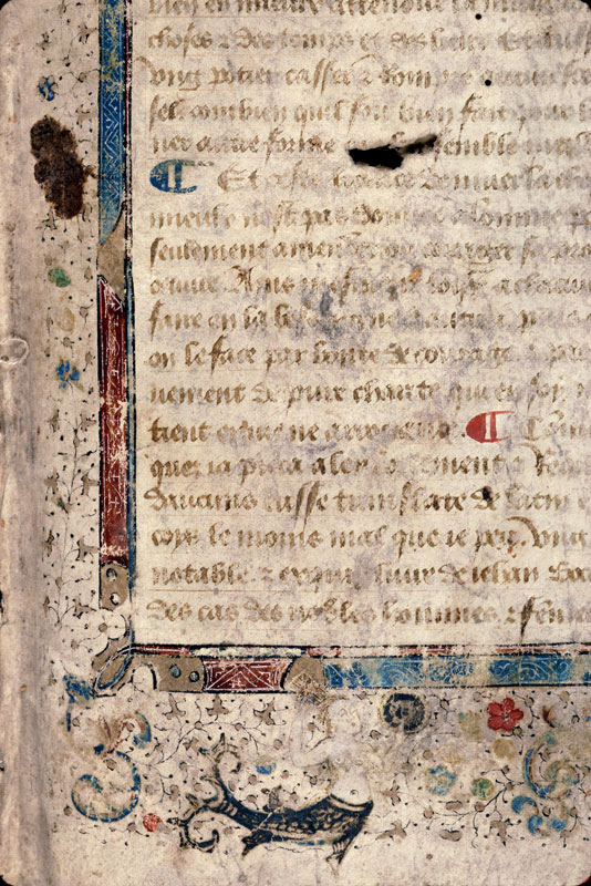 Cas des nobles hommes et femmes (Des) - Page décorée, avec armes de France_2
