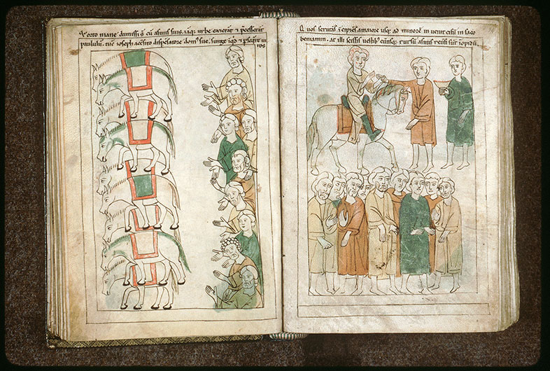 Bible en images - Second retour des frères de Joseph d'Egypte en Canaan_1