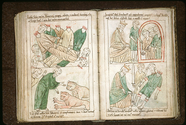 Bible en images - Saint Prime et saint Félicien face aux lions_1