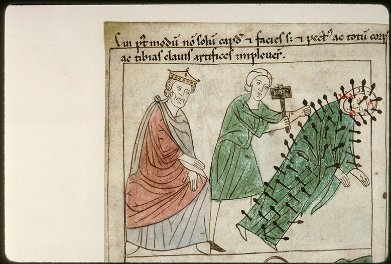 Bible en images - Maximien et sainte Fauste couverte de clous