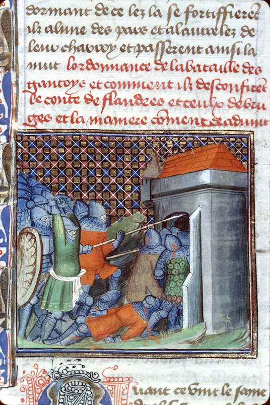 Chroniques - Bataille entre Gantois et Brugeois aux portes de Bruges