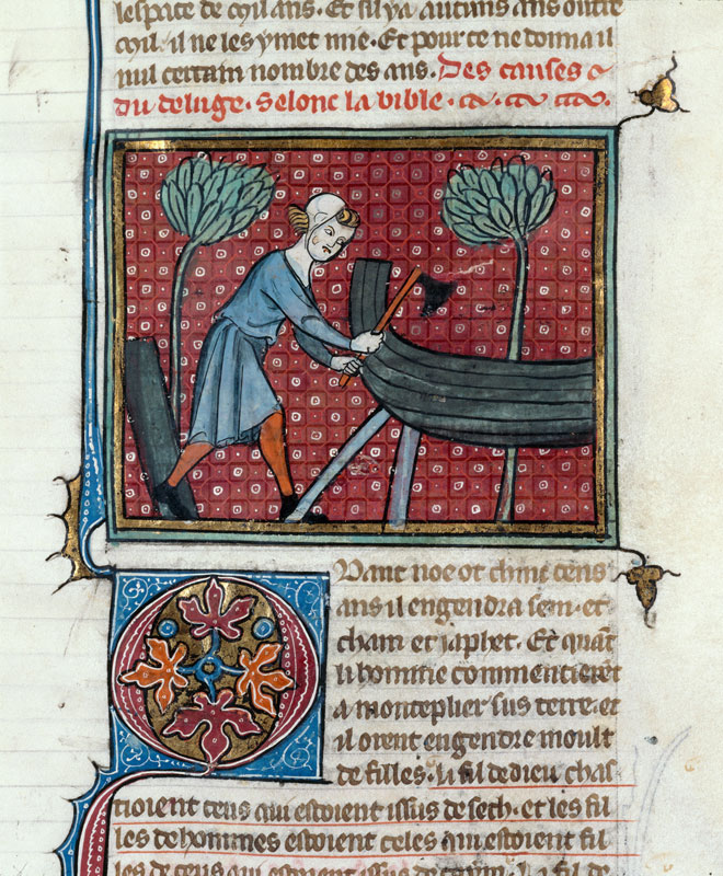 Bible historiale - Construction de l'arche de Noé