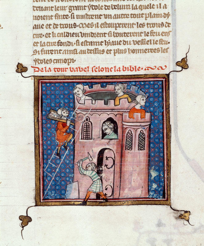 Bible historiale - Construction de la tour de Babel