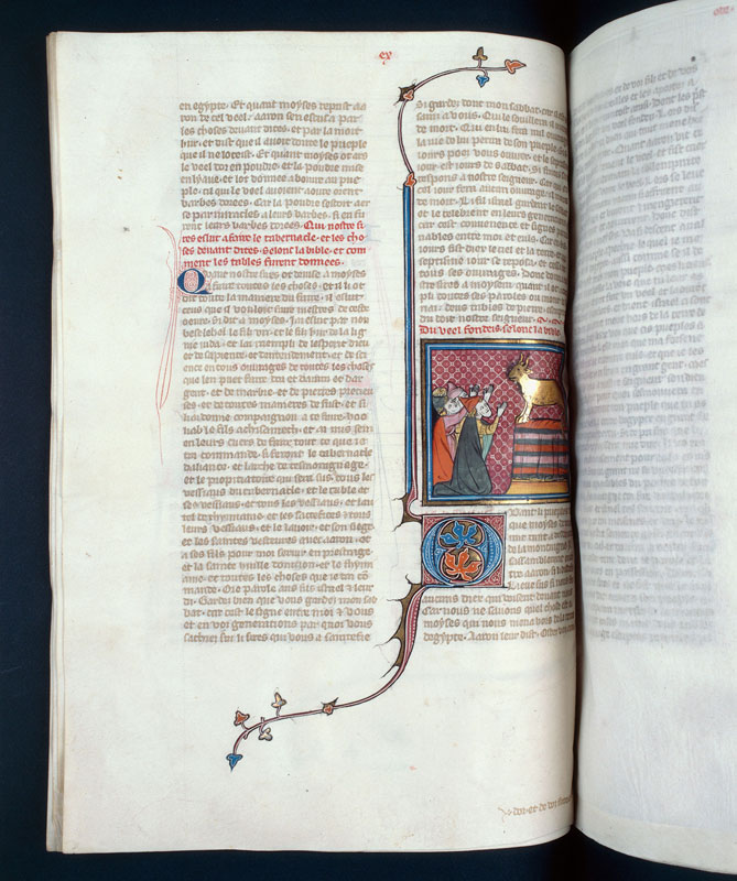 Bible historiale - Adoration du veau d'or_1
