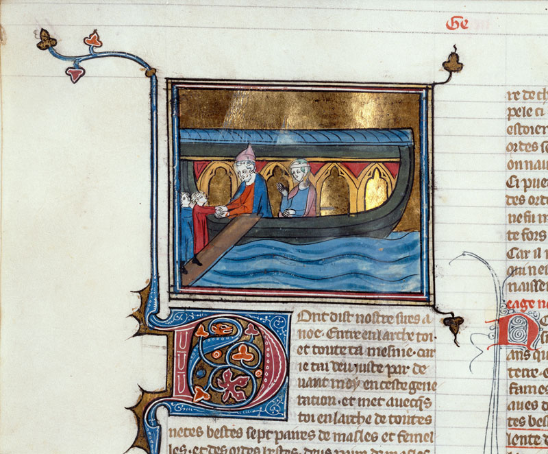 Bible historiale - Embarquement dans l'arche de Noé