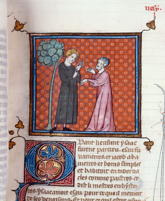 Bible historiale - Esaü cédant son droit d'aînesse à Jacob