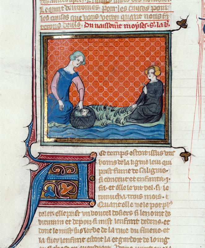 Bible historiale - Moïse sauvé des eaux