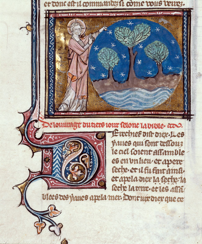 Bible historiale - Séparation des eaux de la terre