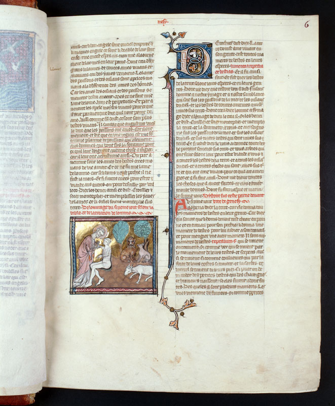 Bible historiale - Création d'Adam/Création des animaux terrestres_1