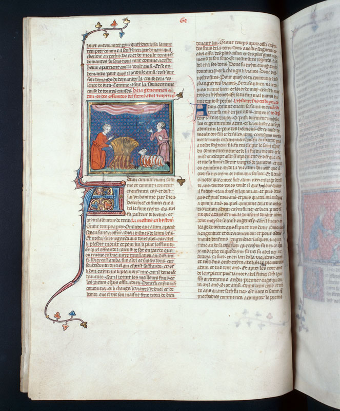 Bible historiale - Offrandes de Caïn et d'Abel_1