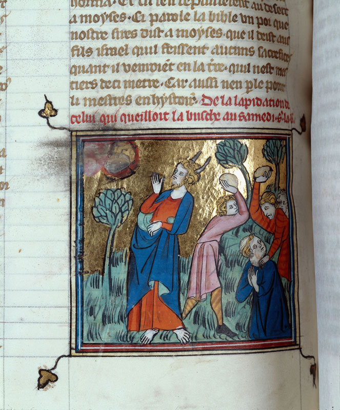 Bible historiale - Châtiment de la violation du Sabbat