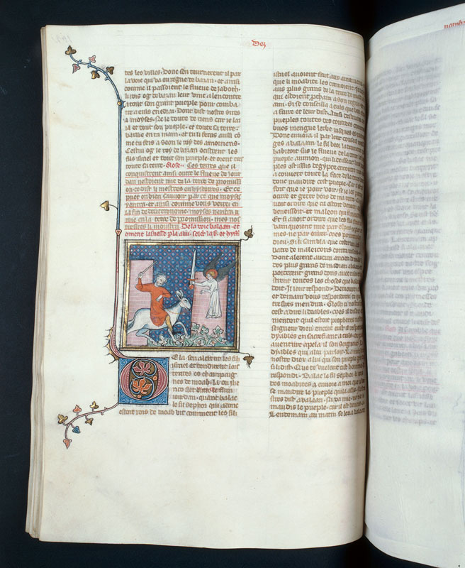 Bible historiale - Balaam arrêté par l'ange_1