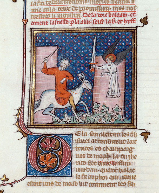 Bible historiale - Balaam arrêté par l'ange