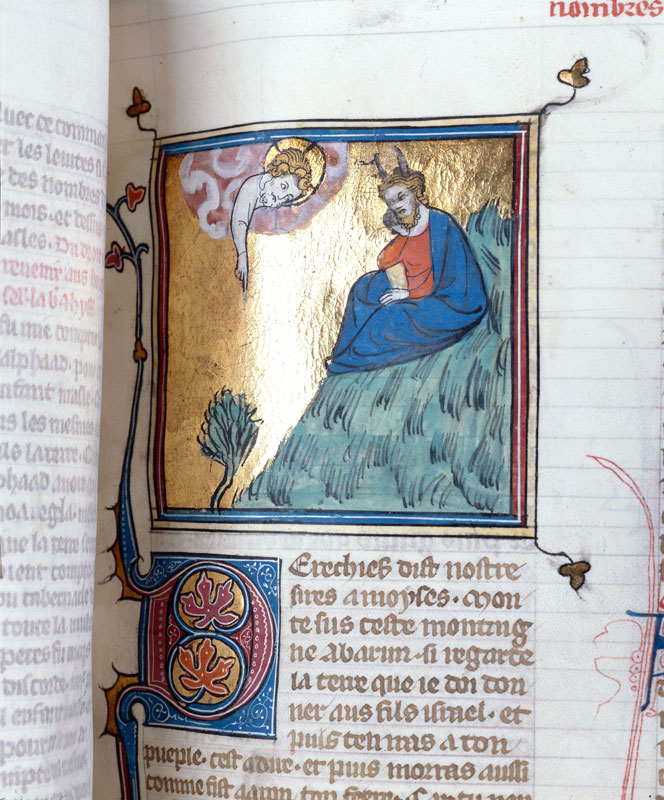 Bible historiale - Dieu montrant la Terre promise à Moïse